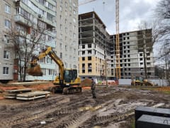 В Ступине подводят теплотрассу к дому для переселенцев из аварийного жилья