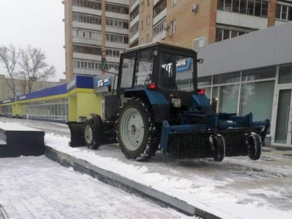 Ступинские коммунальщики расчищают город от выпавшего снега