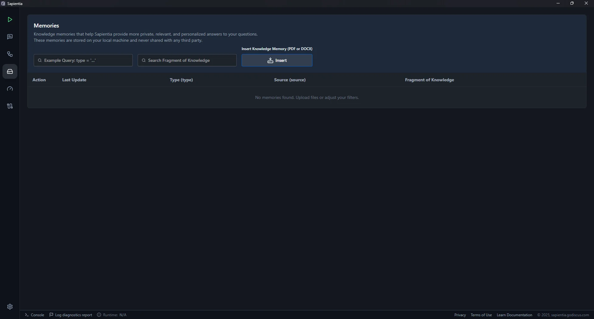 Sapientia Memories - Document knowledge management