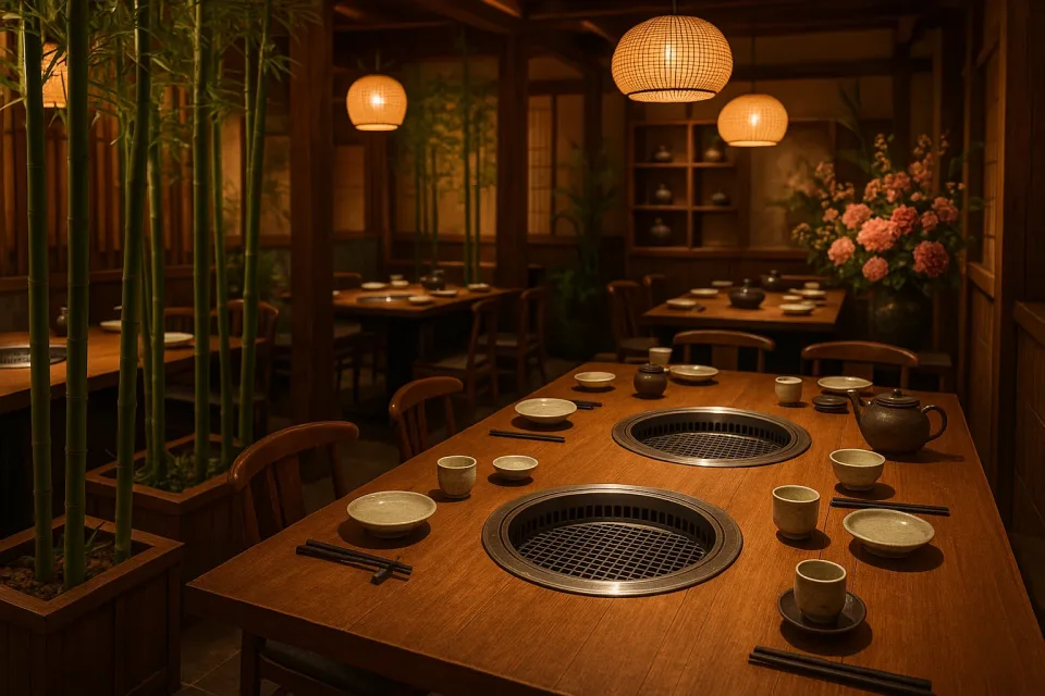 Innenraum und Service eines Restaurants