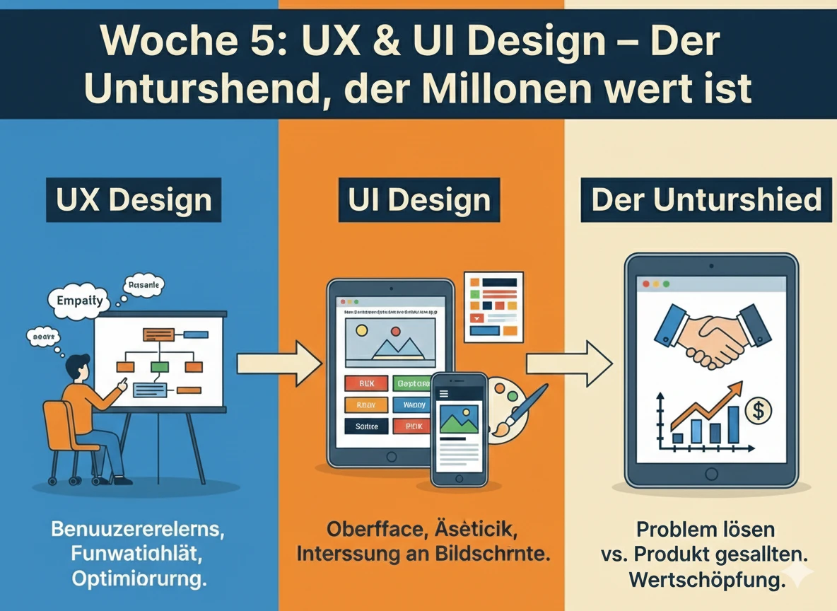 Bild zum Artikel: Woche 5: UX & UI Design – Der Unterschied, der Millionen wert ist