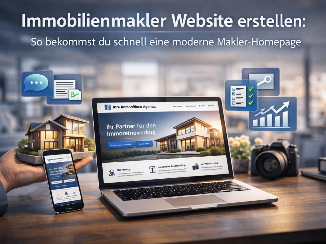Bild zum Artikel: Immobilienmakler Website erstellen: So bekommst du schnell eine moderne Makler-Homepage