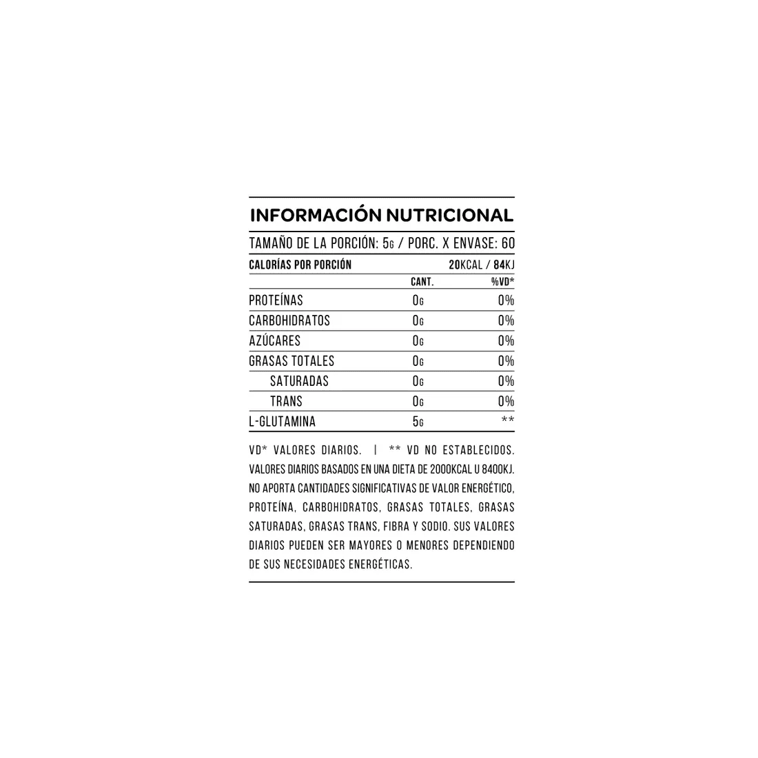 Información nutricional