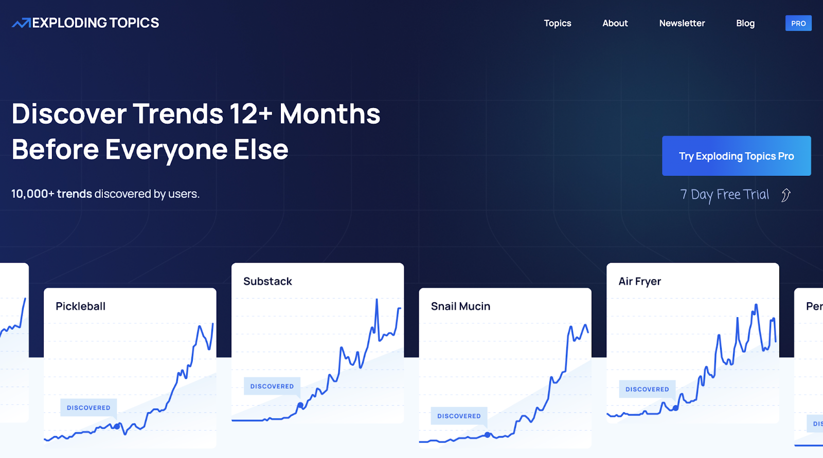 exploding topics tool