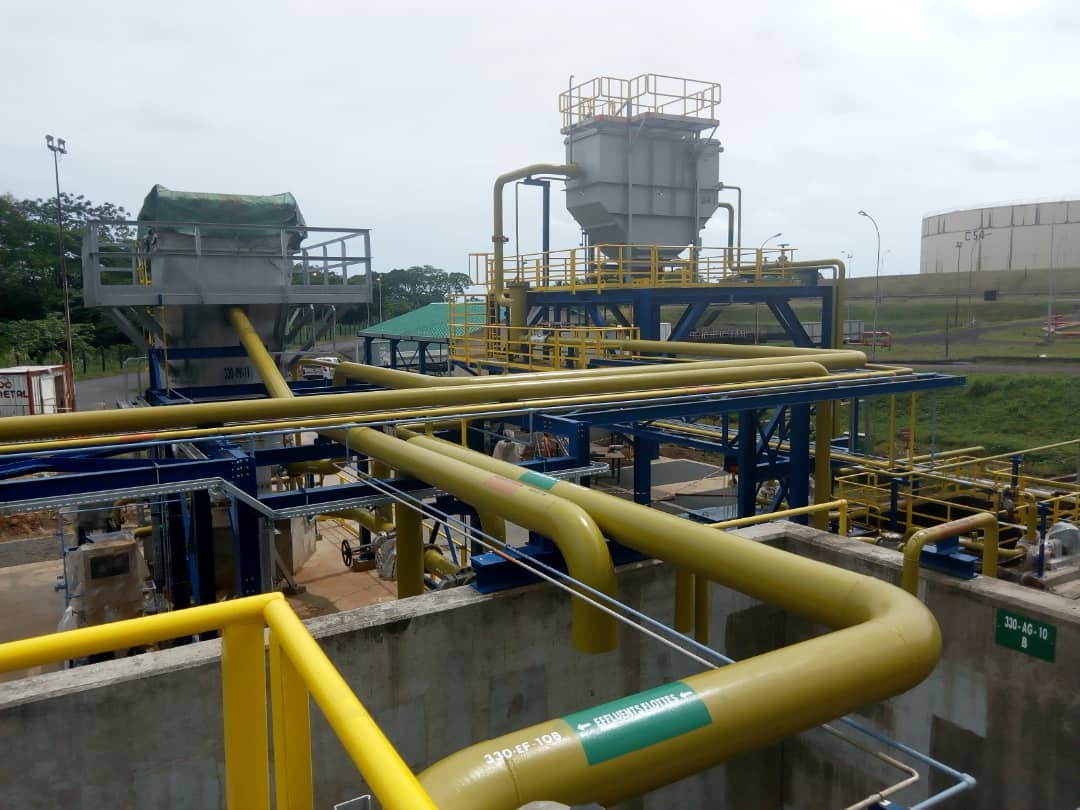 Pose des tuyauteries et équipement  sur site