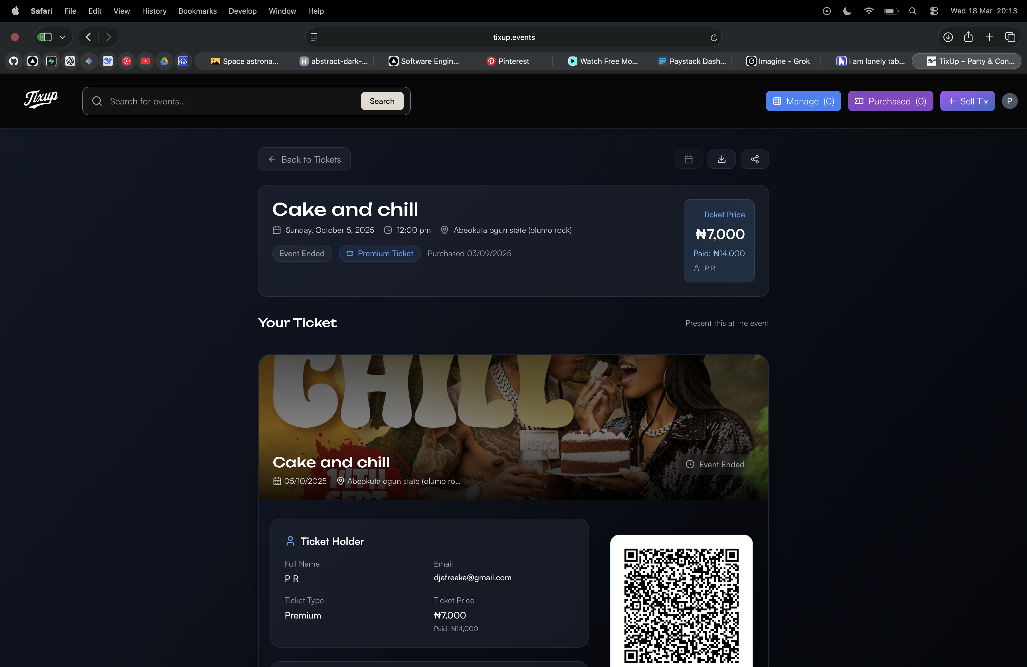 Tixup project screenshot 2: Showcasing the user interface and design