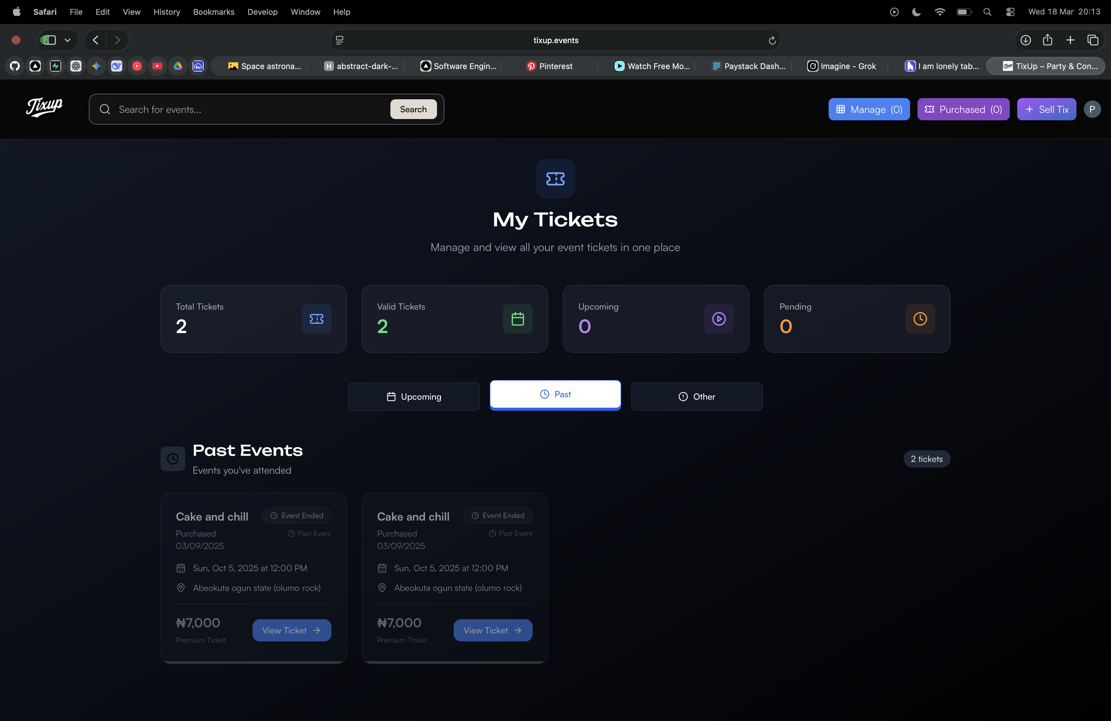 Tixup project screenshot 3: Showcasing the user interface and design