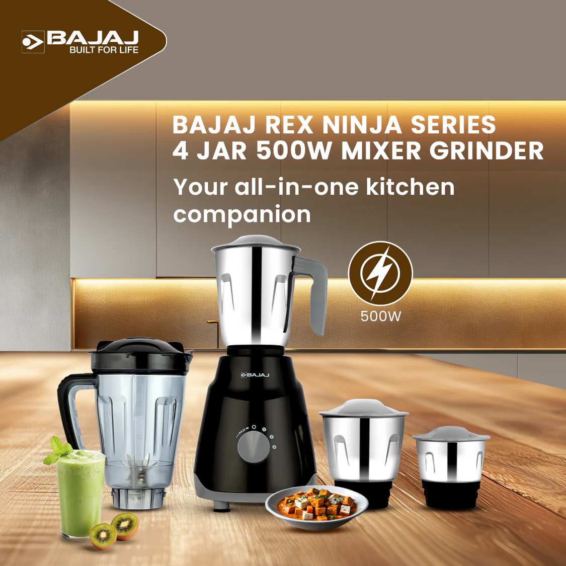 Bajaj Rex 500W Mixer Grinder-Nepal-vanijay-6