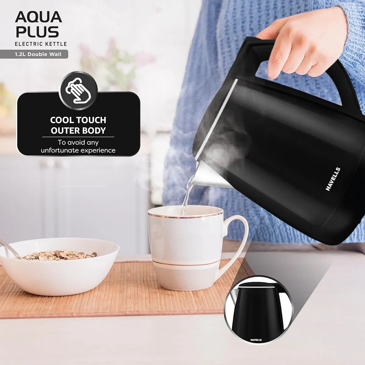 Havells Aqua Plus 1250 W Electric Kettle price in Nepal-6