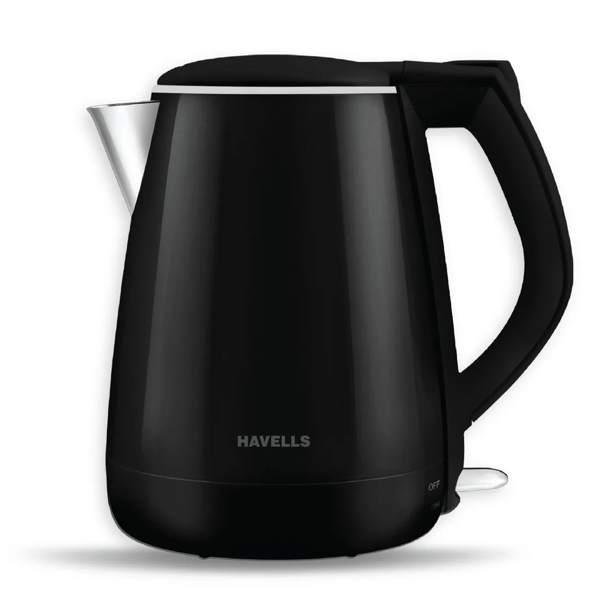 Havells Electric Kettle Aqua Plus 1250W | 1.2L Double Wall - Black