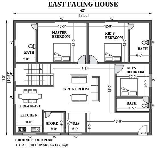 Floor Plan - 3 BHK