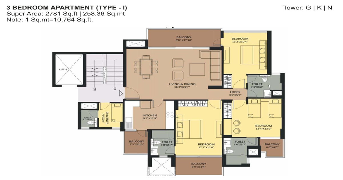 Floor Plan - 3 Bhk 