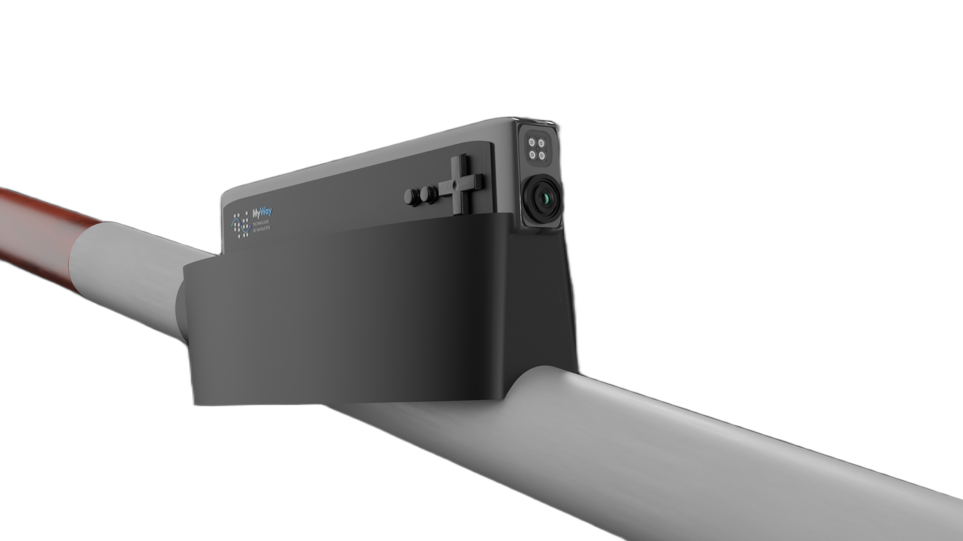 MyWay device on a cane