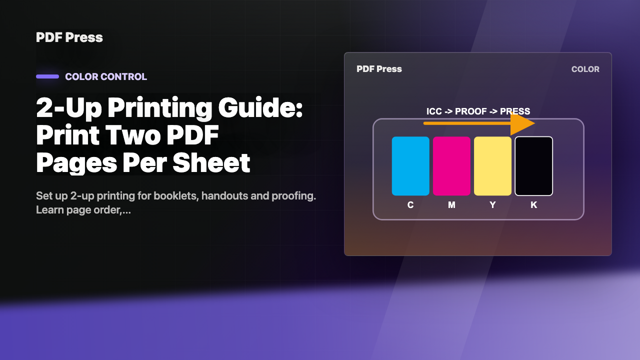 2-Up Printing Guide: Print Two PDF Pages Per Sheet cover illustration