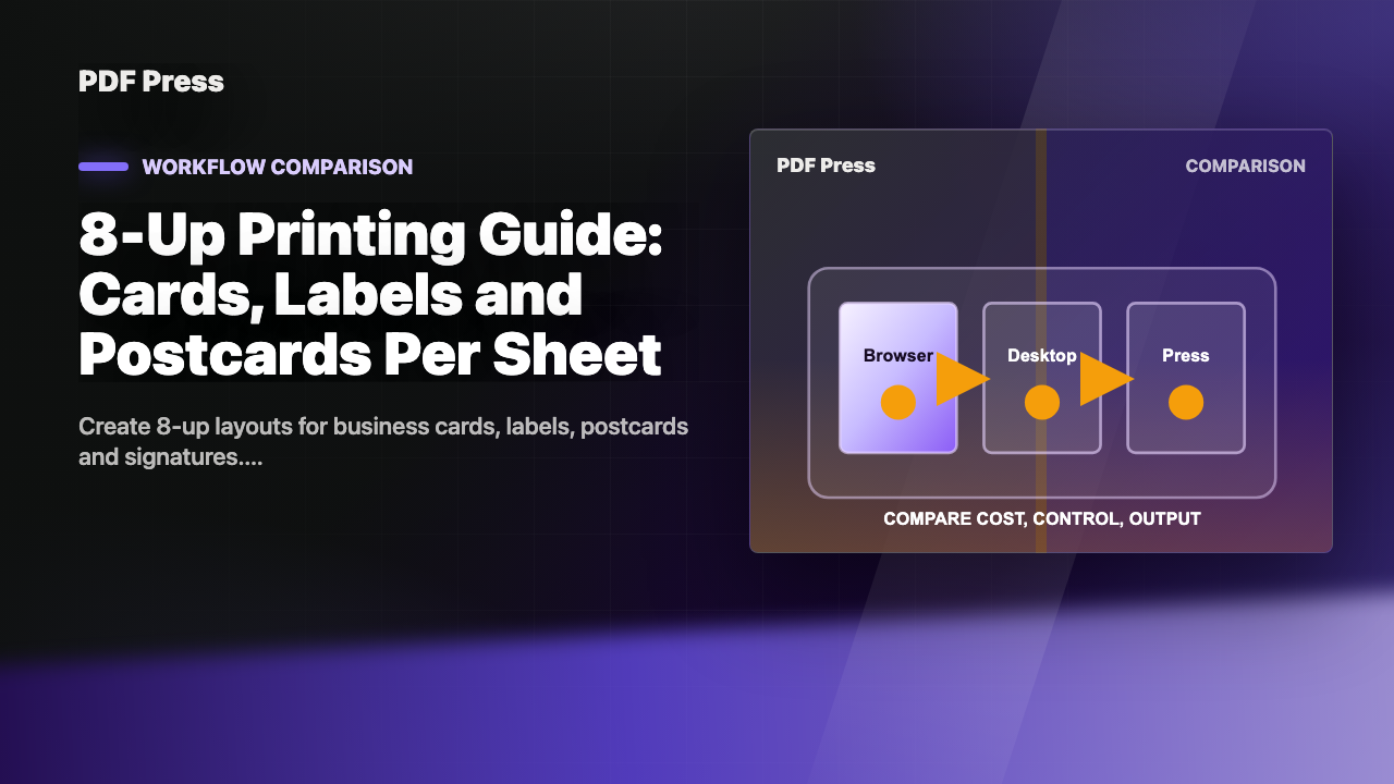 8-Up Printing Guide: Cards, Labels and Postcards Per Sheet cover illustration