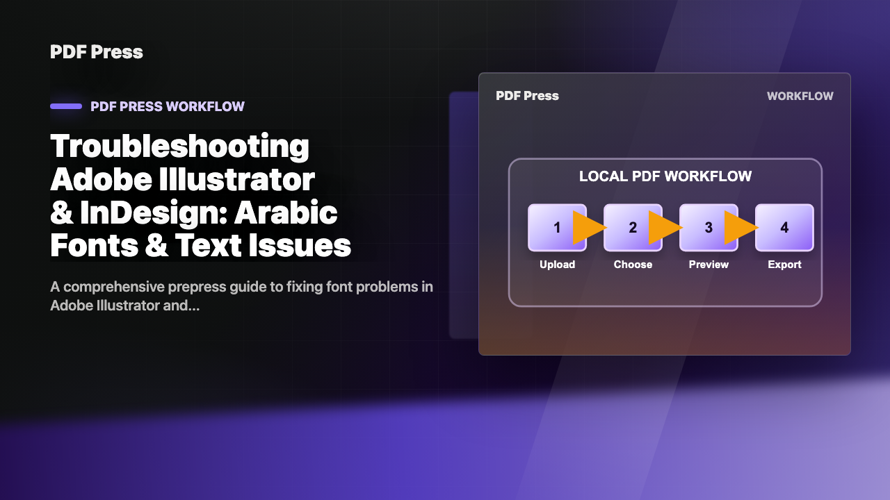 Troubleshooting Adobe Illustrator & InDesign: Arabic Fonts & Text Issues cover illustration