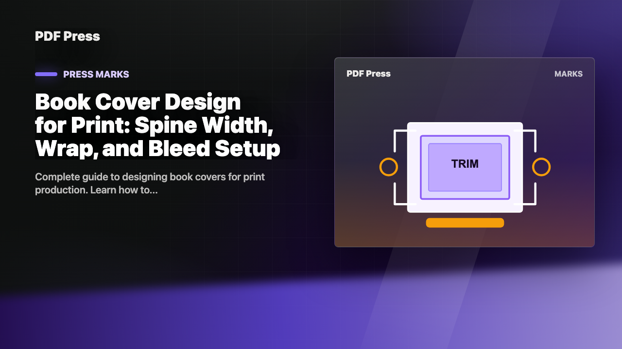 Book Cover Design for Print: Spine Width, Wrap, and Bleed Setup cover illustration