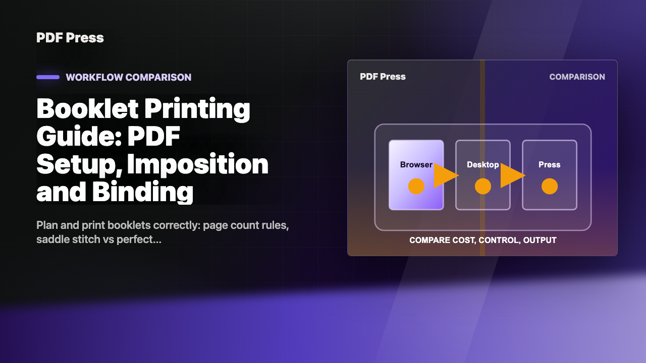 Booklet Printing Guide: PDF Setup, Imposition and Binding cover illustration