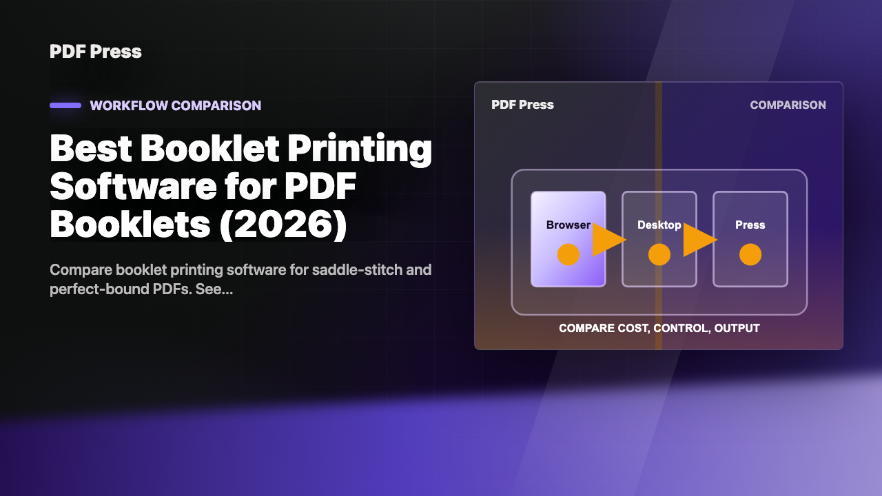 Best Booklet Printing Software for PDF Booklets (2026) cover illustration