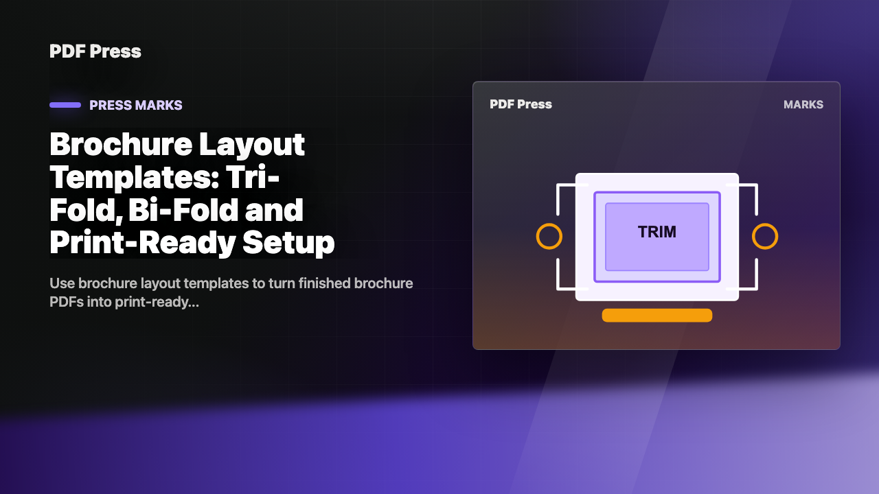 Brochure Layout Templates: Tri-Fold, Bi-Fold and Print-Ready Setup cover illustration