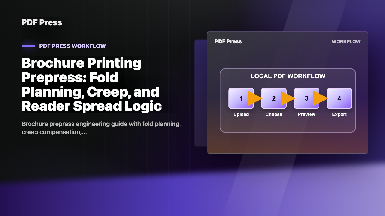 Brochure Printing Prepress: Fold Planning, Creep, and Reader Spread Logic cover illustration
