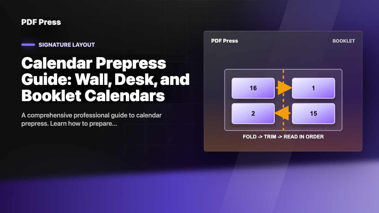 Calendar Prepress Guide: Wall, Desk, and Booklet Calendars cover illustration
