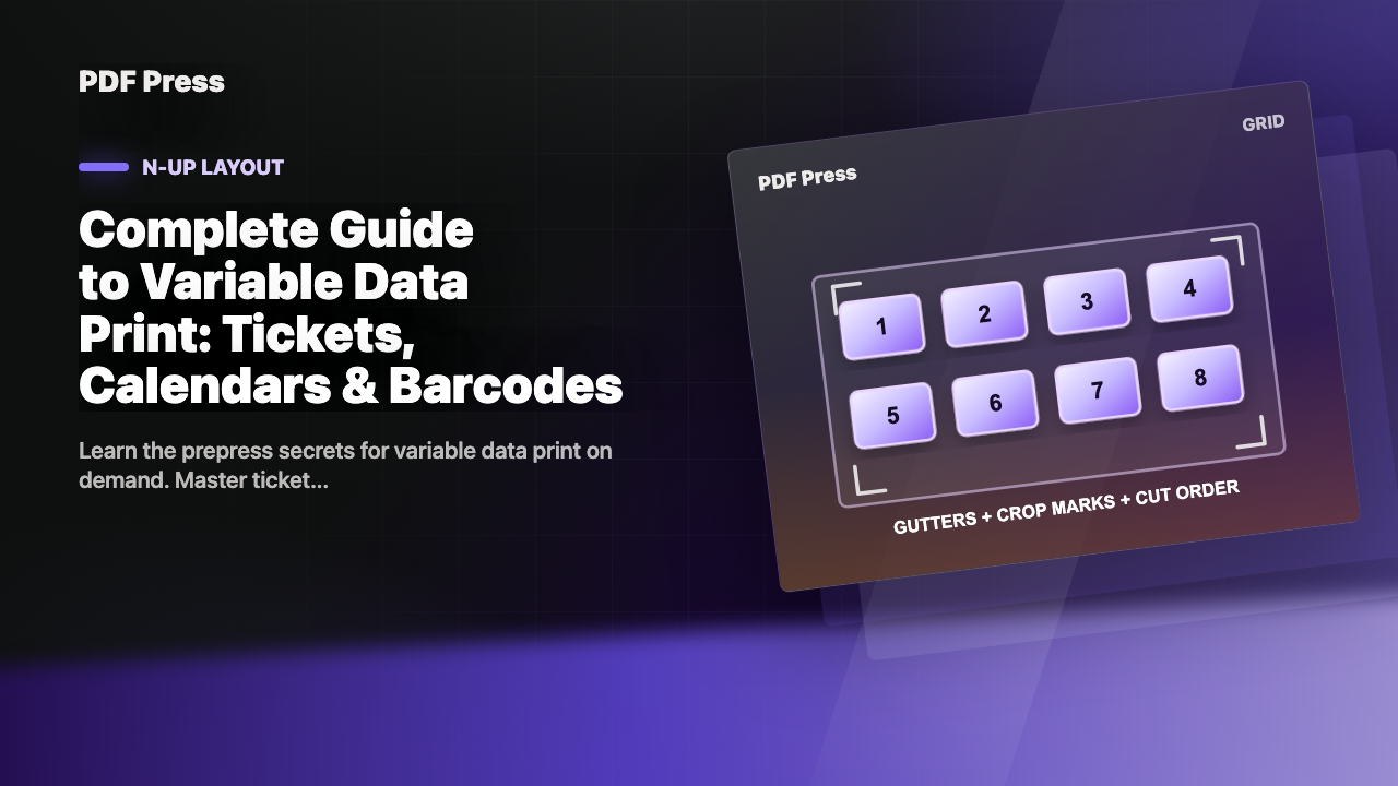 Complete Guide to Variable Data Print: Tickets, Calendars & Barcodes cover illustration