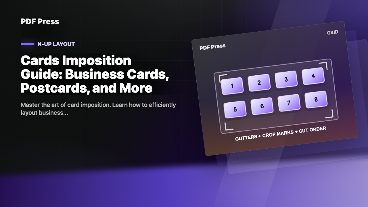 Cards Imposition Guide: Business Cards, Postcards, and More cover illustration