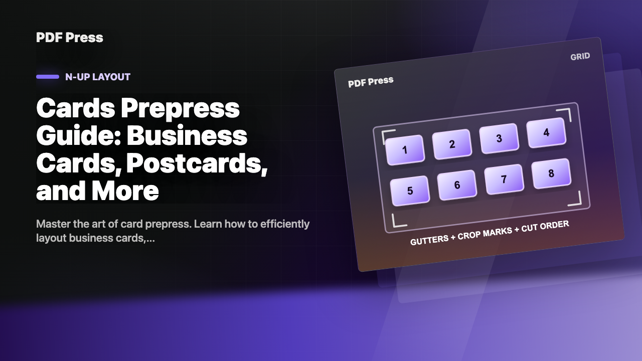 Cards Prepress Guide: Business Cards, Postcards, and More cover illustration