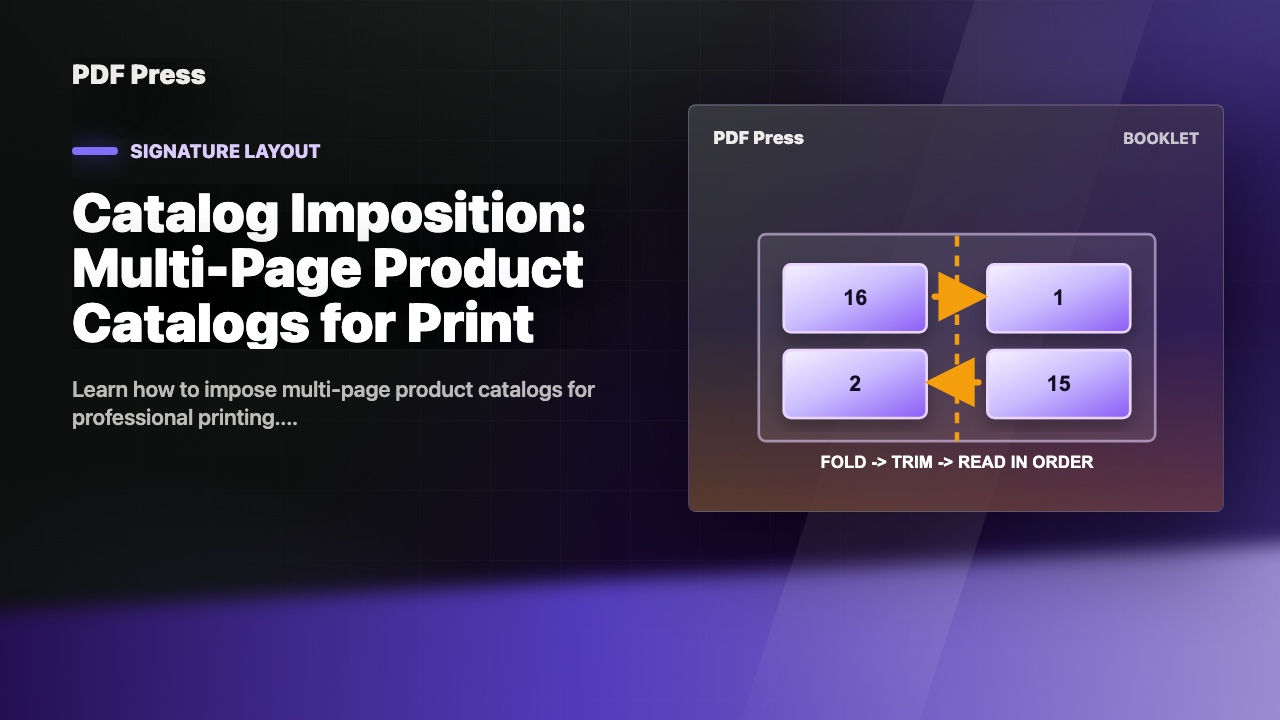 Catalog Imposition: Multi-Page Product Catalogs for Print cover illustration