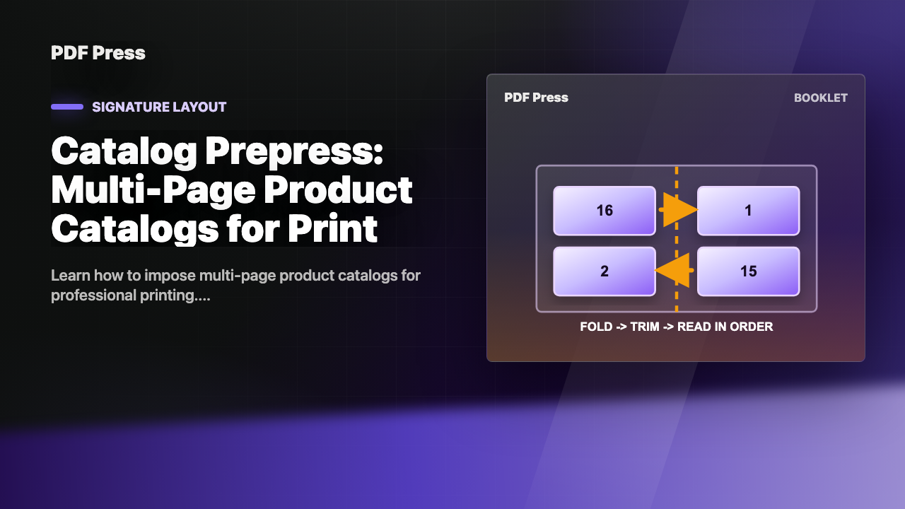 Catalog Prepress: Multi-Page Product Catalogs for Print cover illustration