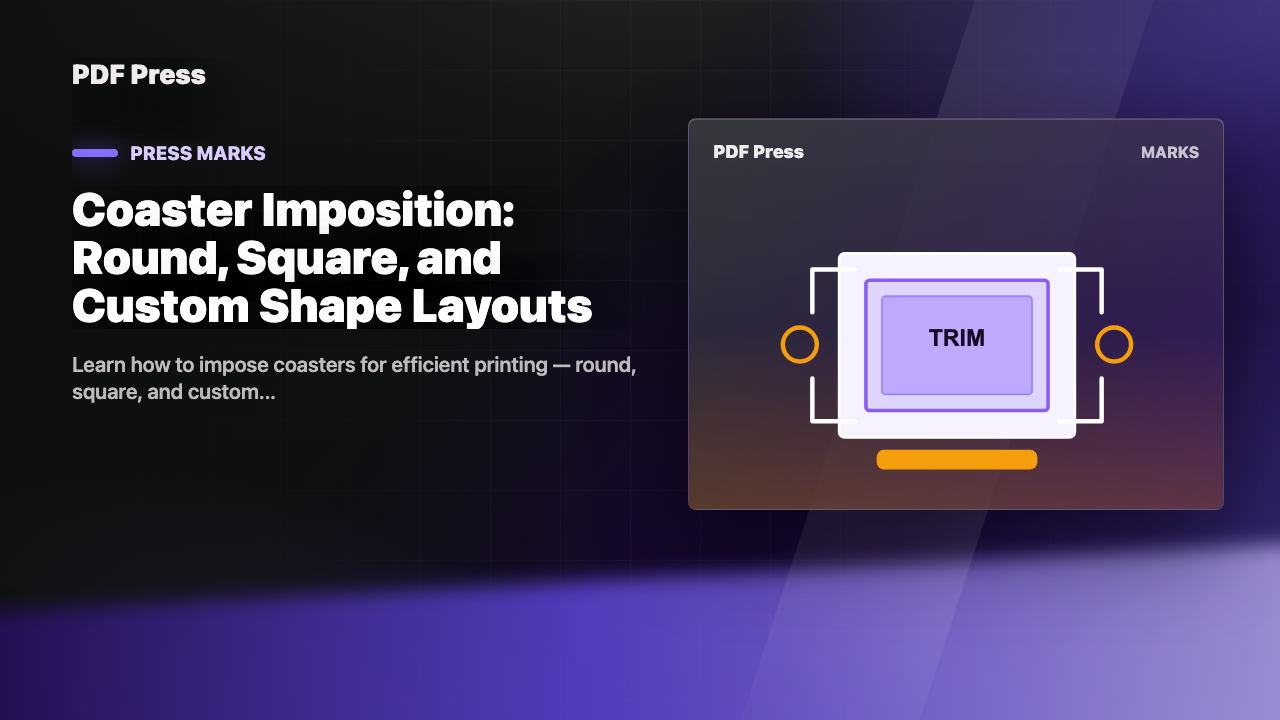 Coaster Imposition: Round, Square, and Custom Shape Layouts cover illustration