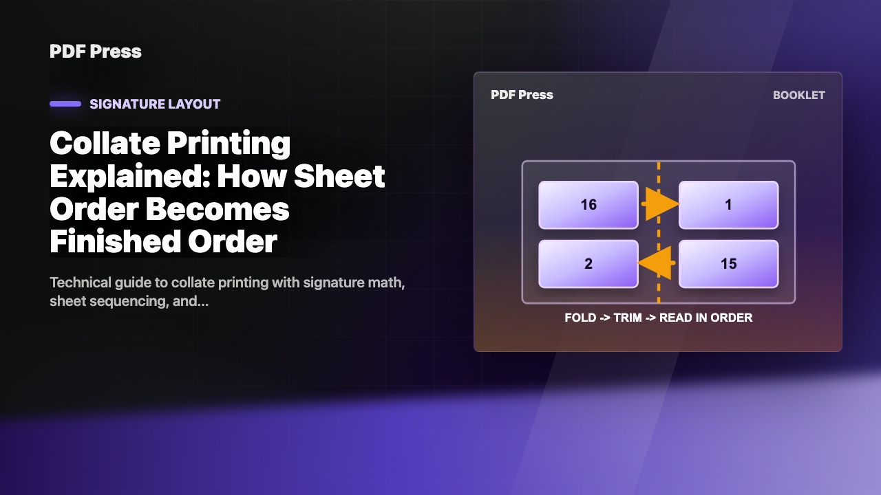 Collate Printing Explained: How Sheet Order Becomes Finished Order cover illustration
