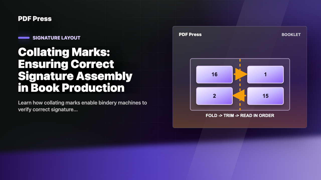 Collating Marks: Ensuring Correct Signature Assembly in Book Production cover illustration