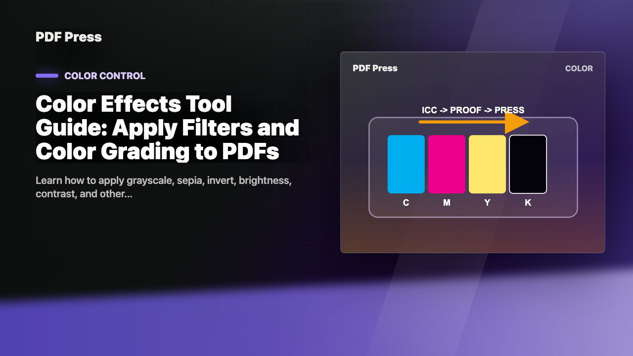 Color Effects Tool Guide: Apply Filters and Color Grading to PDFs cover illustration