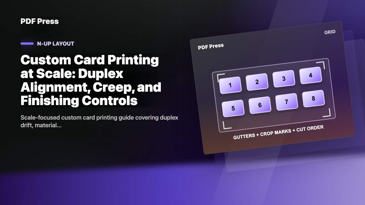 Custom Card Printing at Scale: Duplex Alignment, Creep, and Finishing Controls cover illustration