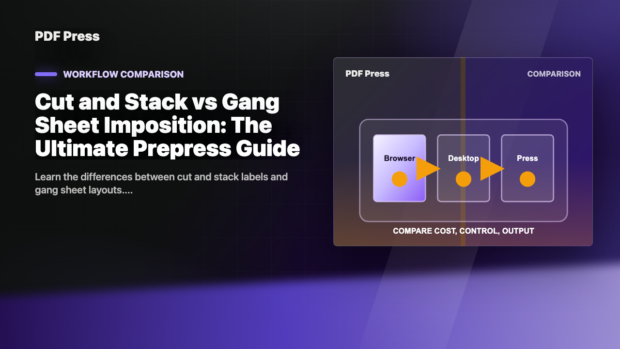 Cut and Stack vs Gang Sheet Imposition: The Ultimate Prepress Guide cover illustration
