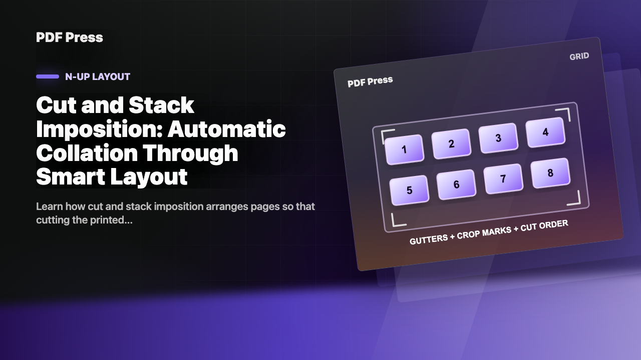 Cut and Stack Imposition: Automatic Collation Through Smart Layout cover illustration