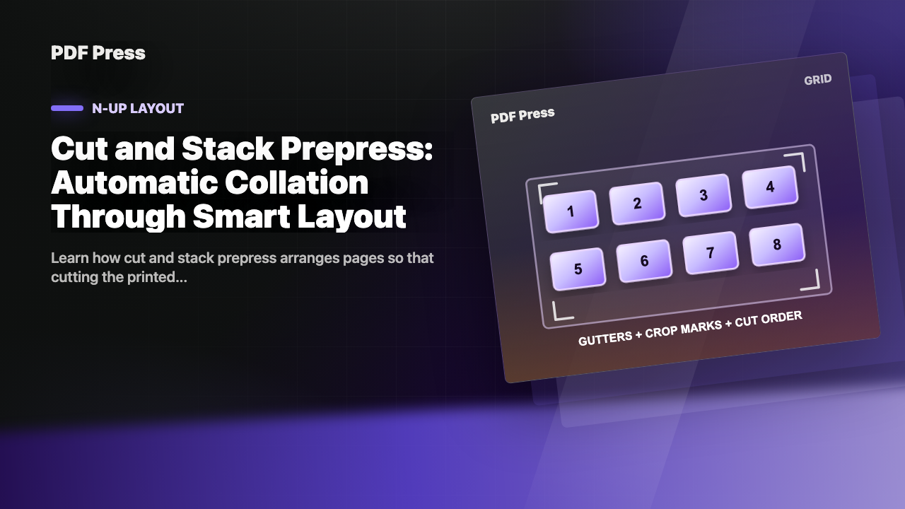 Cut and Stack Prepress: Automatic Collation Through Smart Layout cover illustration