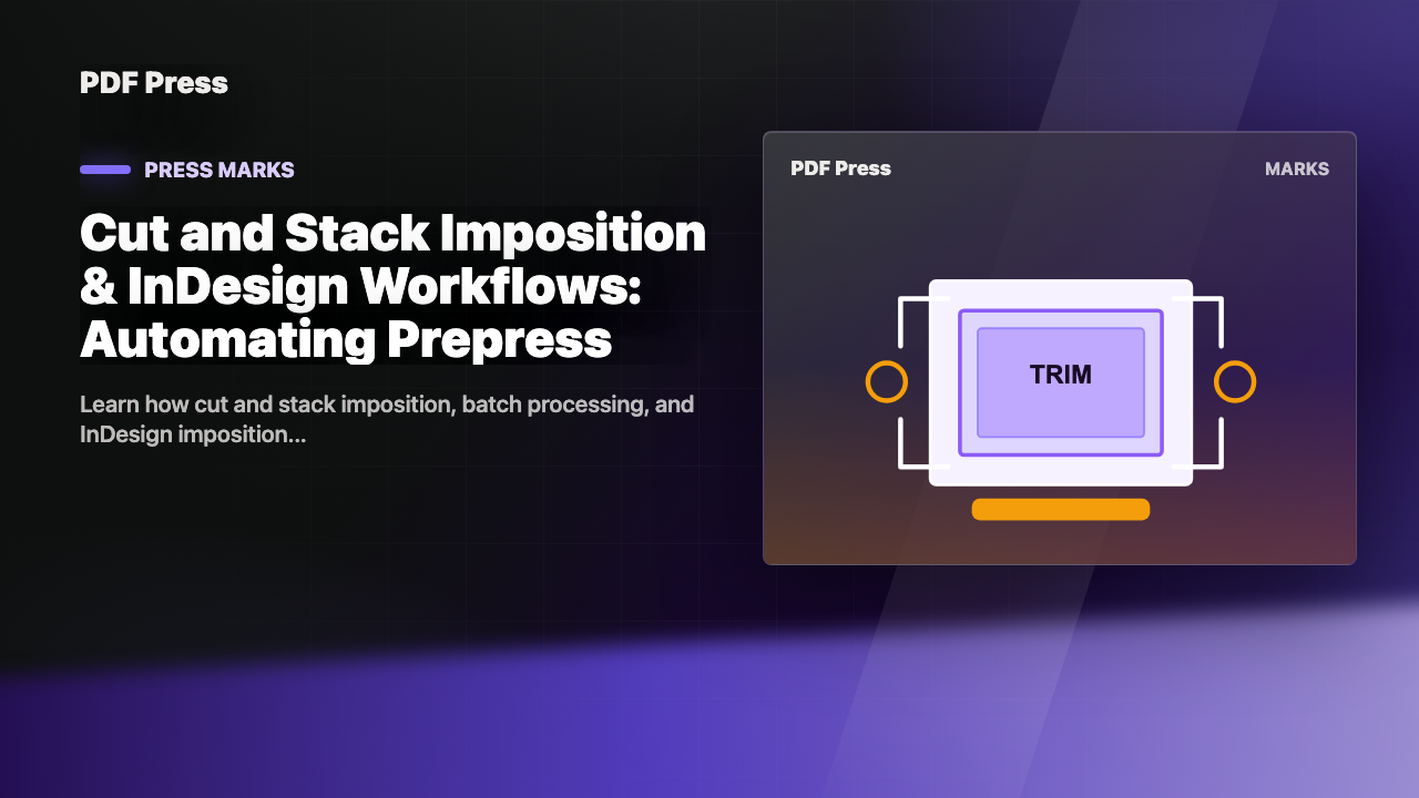 Cut and Stack Imposition & InDesign Workflows: Automating Prepress cover illustration