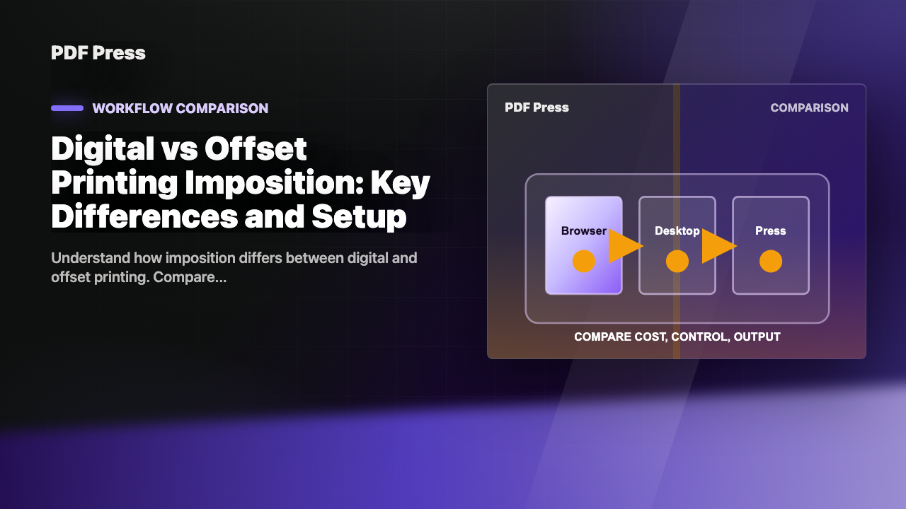 Digital vs Offset Printing Imposition: Key Differences and Setup cover illustration