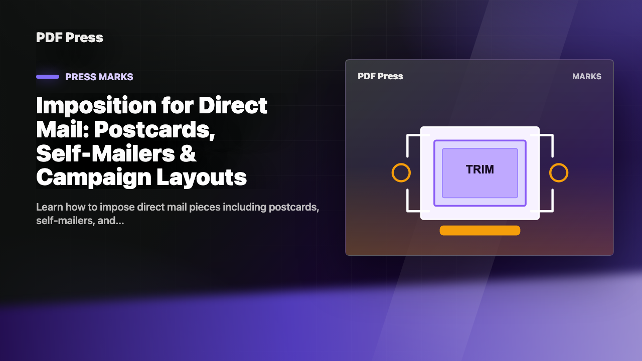Imposition for Direct Mail: Postcards, Self-Mailers & Campaign Layouts cover illustration
