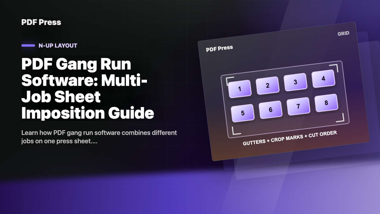 PDF Gang Run Software: Multi-Job Sheet Imposition Guide cover illustration
