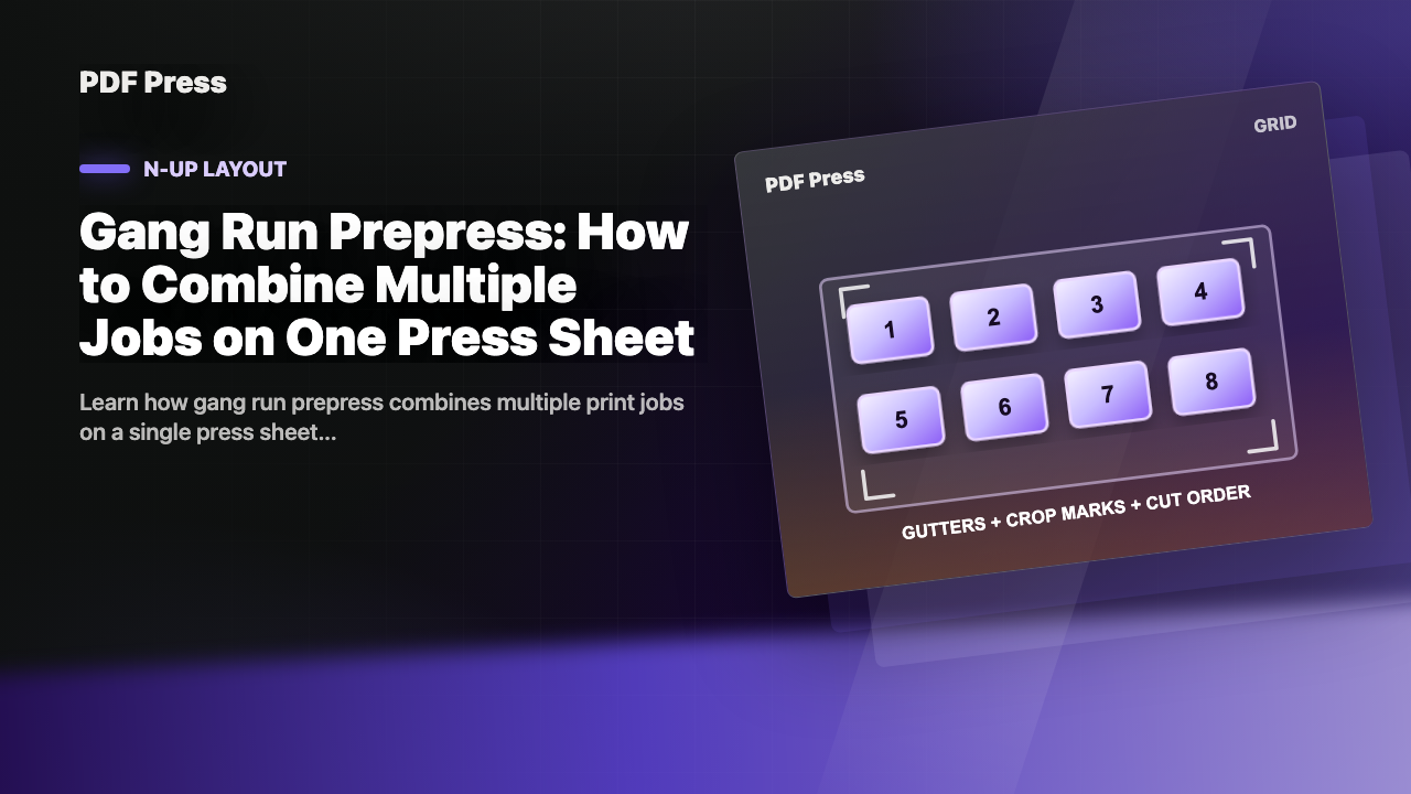 Gang Run Prepress: How to Combine Multiple Jobs on One Press Sheet cover illustration