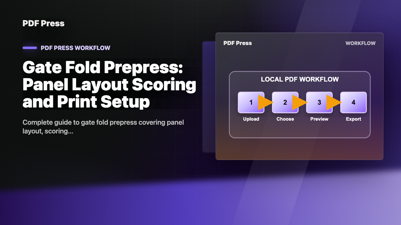 Gate Fold Prepress: Panel Layout Scoring and Print Setup cover illustration