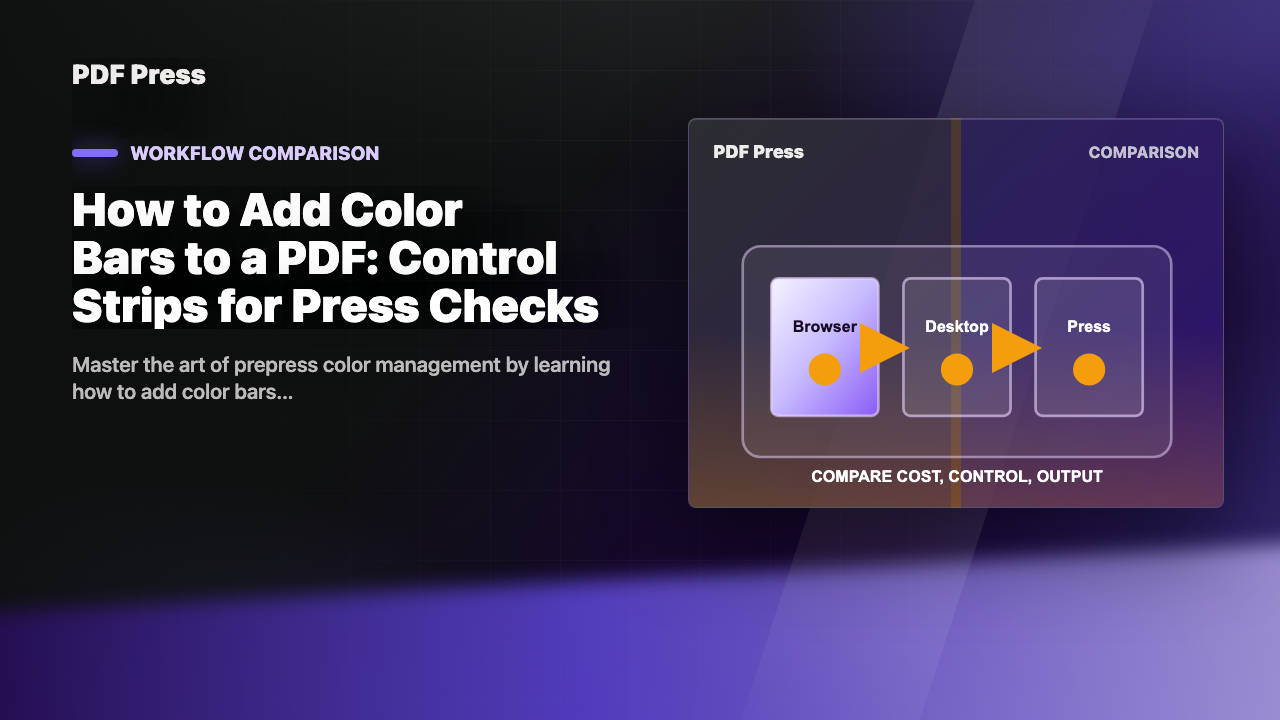 How to Add Color Bars to a PDF: Control Strips for Press Checks cover illustration