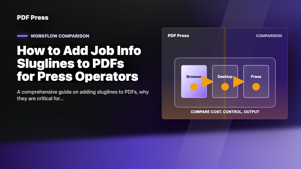 How to Add Job Info Sluglines to PDFs for Press Operators cover illustration