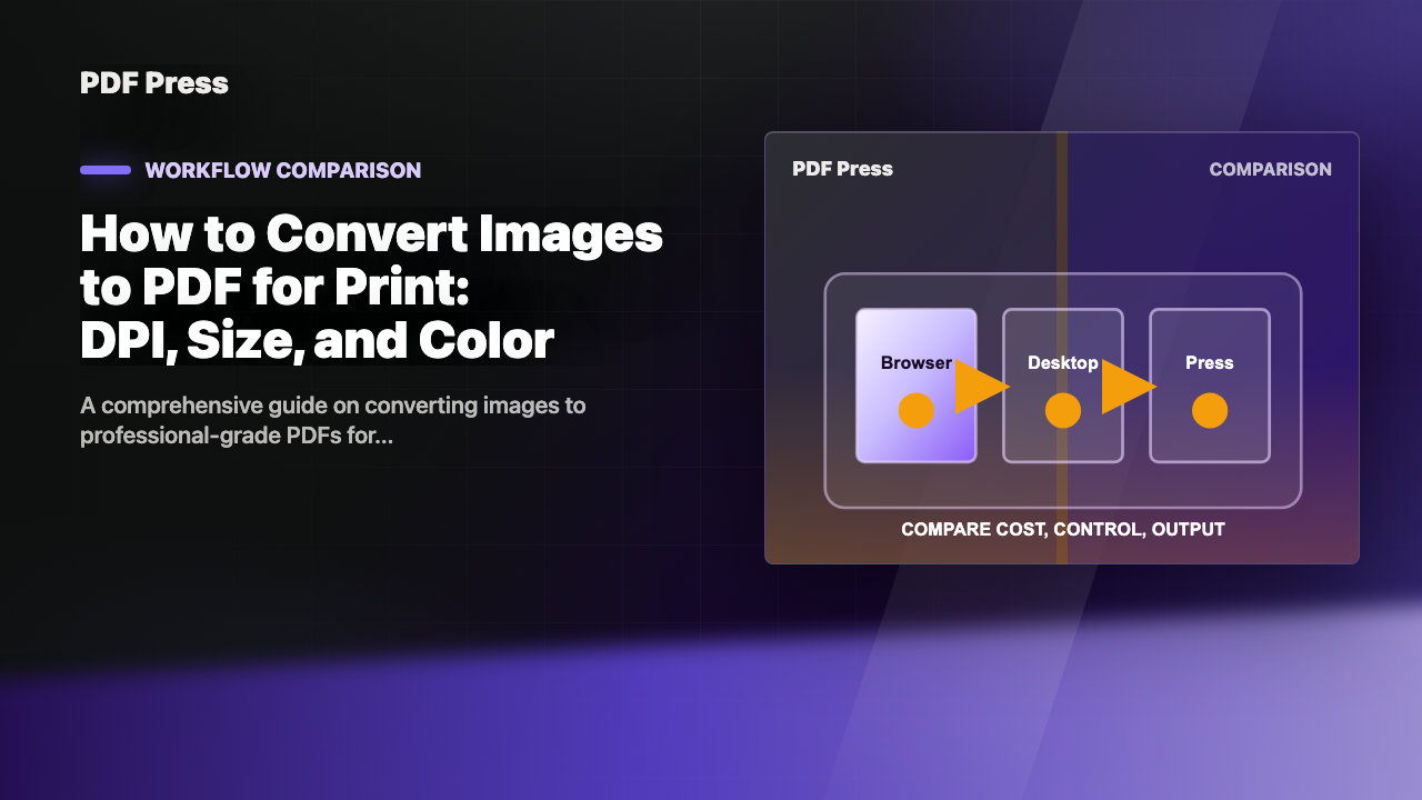 How to Convert Images to PDF for Print: DPI, Size, and Color cover illustration