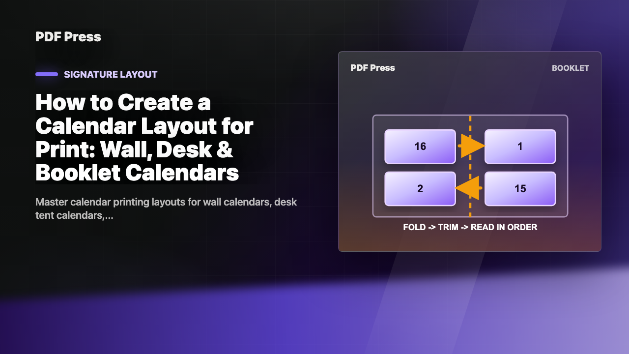 How to Create a Calendar Layout for Print: Wall, Desk & Booklet Calendars cover illustration