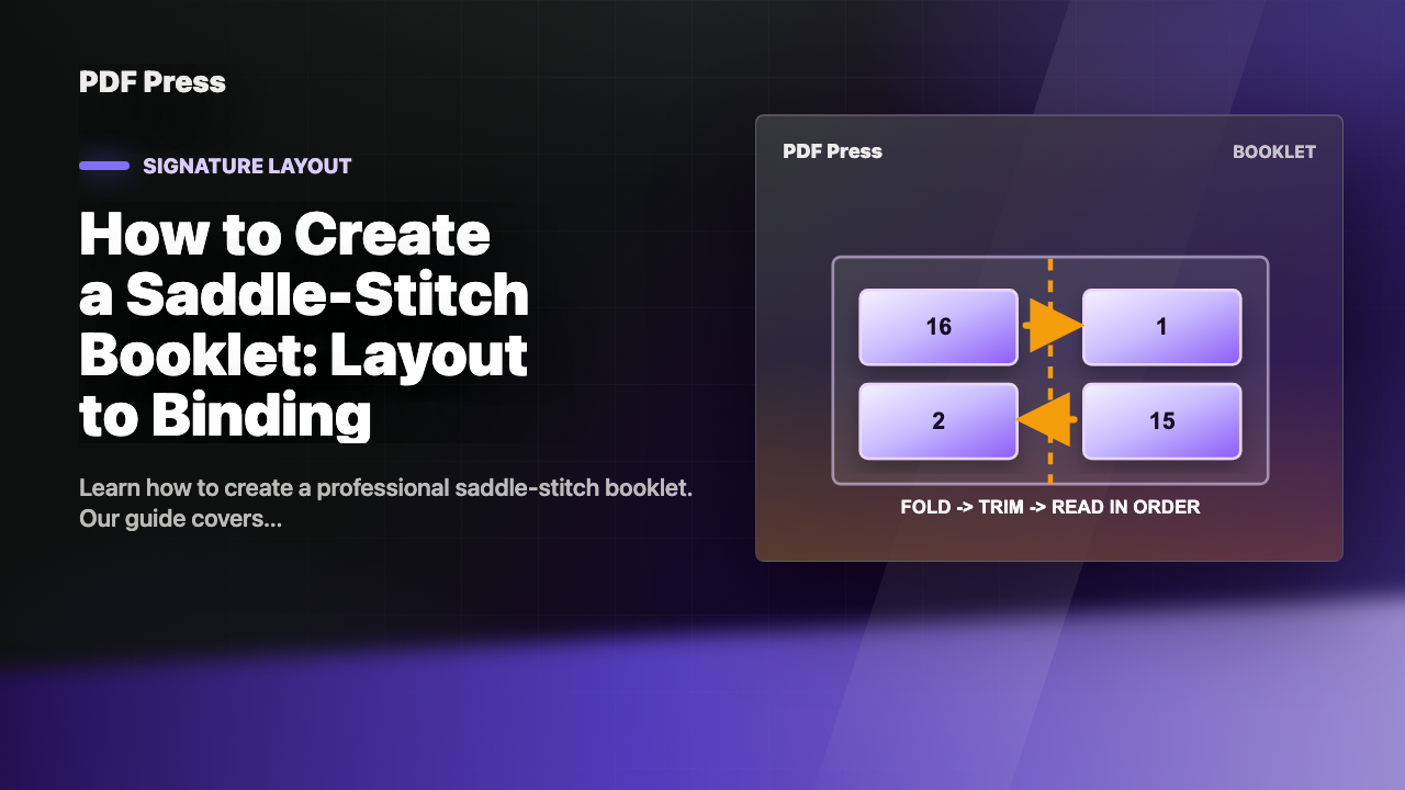 How to Create a Saddle-Stitch Booklet: Layout to Binding cover illustration